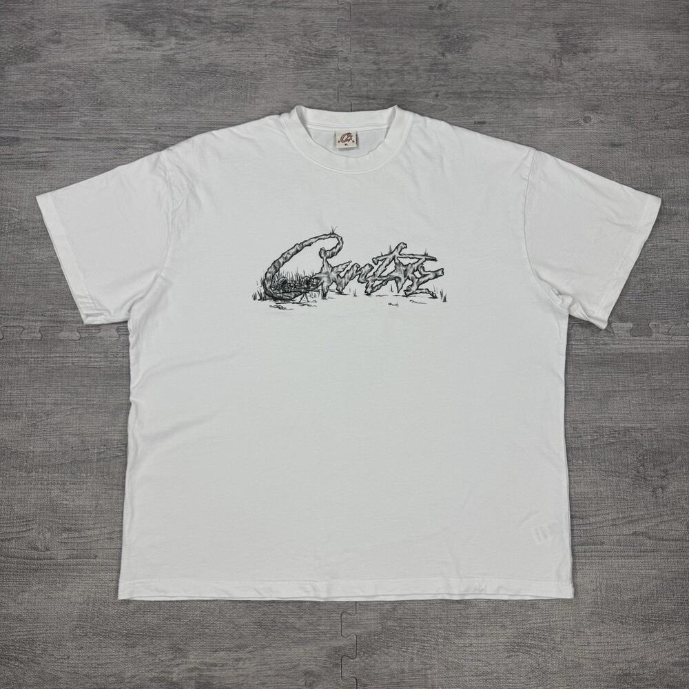 Corteiz Sniper T-Shirt White Men XL Graphic Logo Cotton Crew Neck Short Sleeve